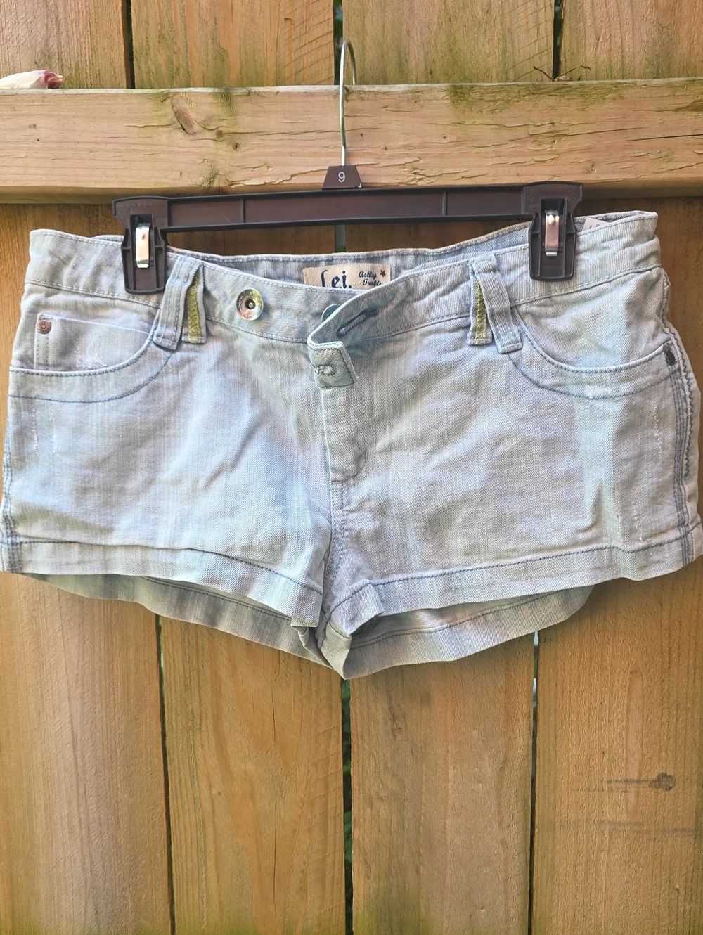 Faded Light Blue Denim Women's Shorts